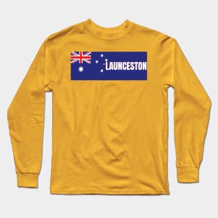 Launceston City in Australian Flag Long Sleeve T-Shirt